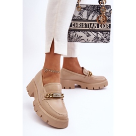 PS1 Klassiset loaferit paksulla beigenvärisellä alustalla Ota minut kiinni! 2