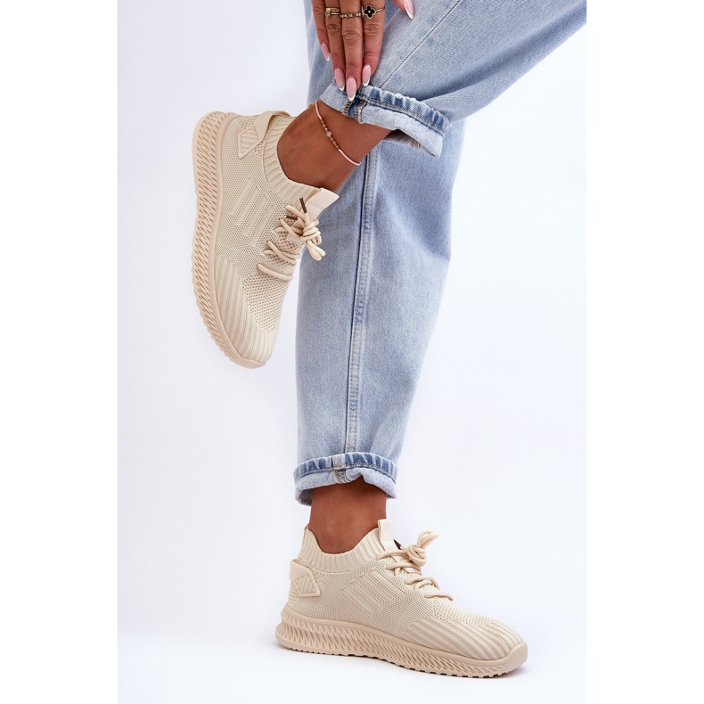 PG1 Naisten Slip-On Textile tennarit Beige Zauna 1