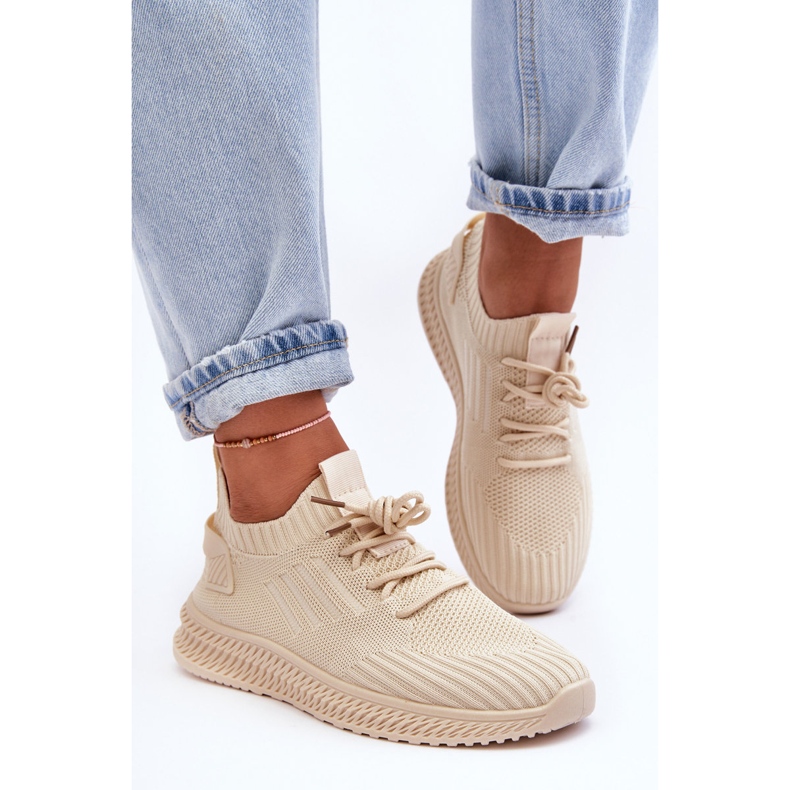 PG1 Naisten Slip-On Textile tennarit Beige Zauna 2