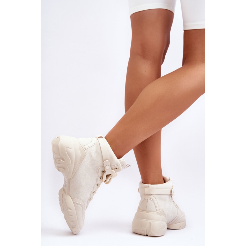 PS1 Naisten urheilukengät mokkanahka ketjulla beige Tymagio 1