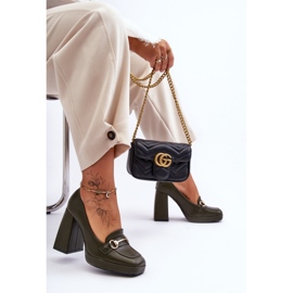 Muodikkaat Green Rouse -nahkapumput vihreä 1