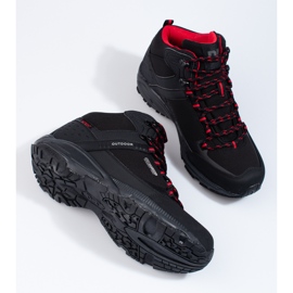 DK miesten nauhalliset vaelluskengät, joissa korkea päällinen musta 1