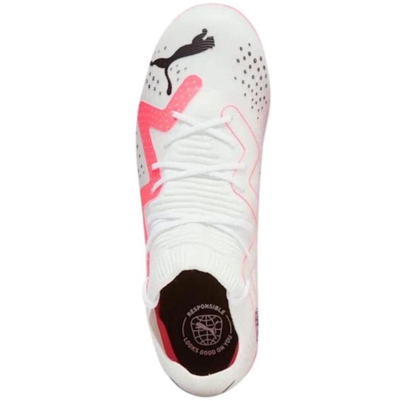 Puma Future Match FG/AG Jr 107384 01 jalkapallokengät valkoinen valkoinen 1