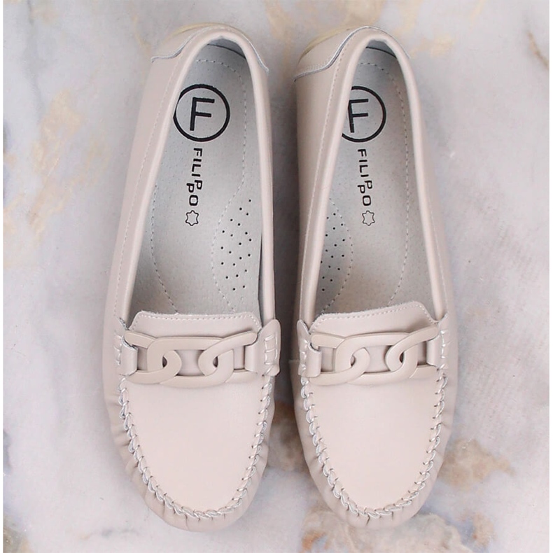 Naisten nahkahousut Filippo DP4547 Beige 5