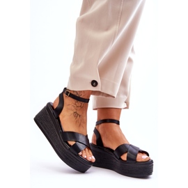 Naisten mukavat kiila sandaalit musta Laurie 4