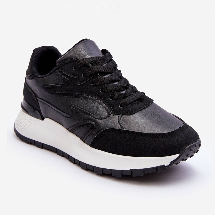 PG1 Naisten alustan urheilukengät mustavalkoinen Henley 1