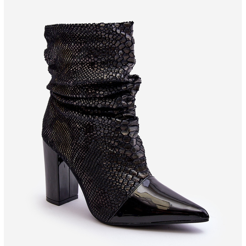 Ryppyiset Snake korkokengät Musta Casima 1