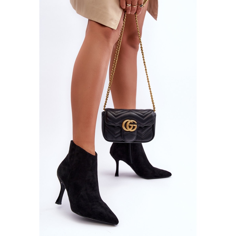 Naisten mokkanahkakorkokengät Musta Merisa 1