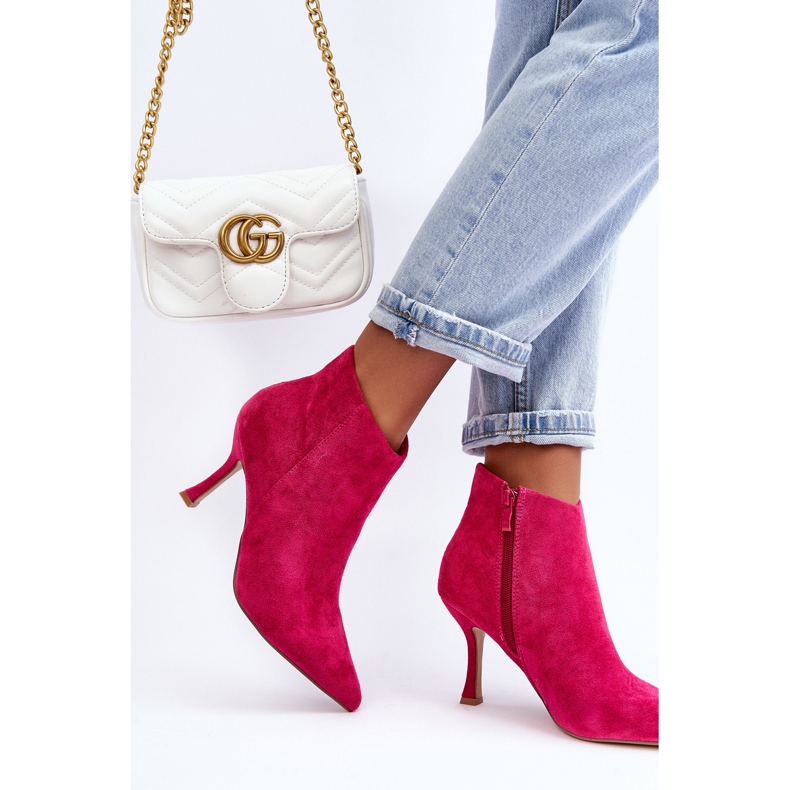 WS1 Naisten Fuchsia Merisa mokkanahkakorkokengät vaaleanpunainen 2