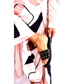 S.Barski Naisten nahkaiset tossut mustalla koristeella 1