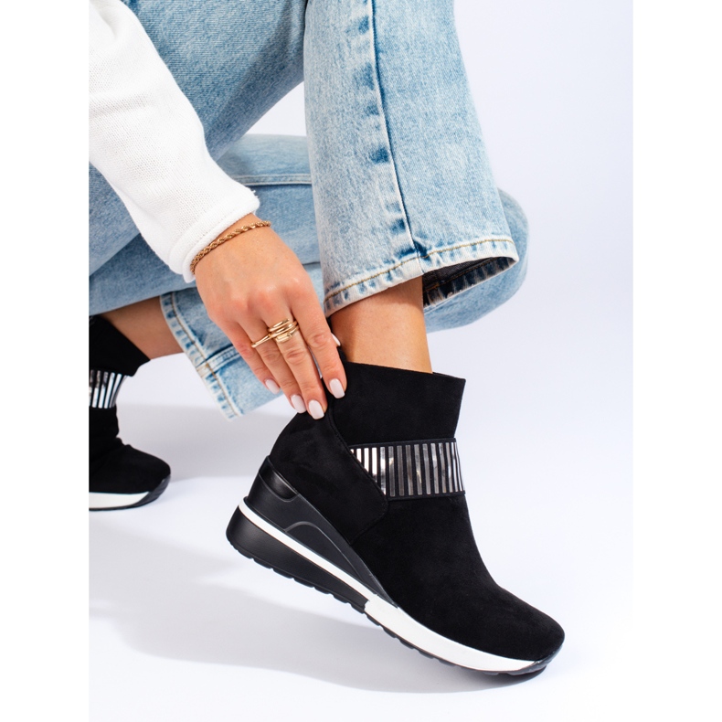 W. Potocki Potockin lämpimät naisten urheilusaappaat musta 1