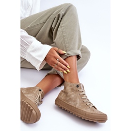 Naisten tennarit Big Star High Lämmin beige GG274071 1