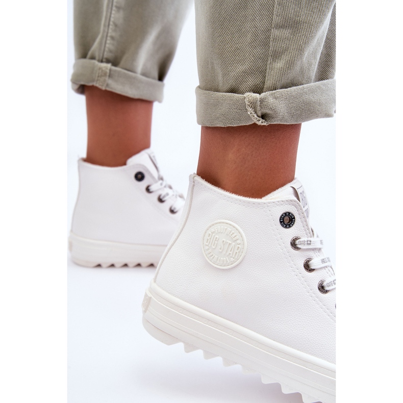 Naisten lenkkarit Big Star High Warm White GG274108 valkoinen 1