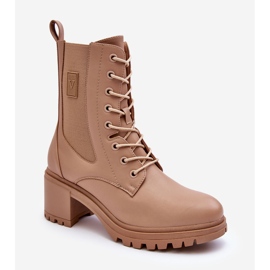 Vinceza Naisten nahkaiset nilkkurit beige Esnar 2