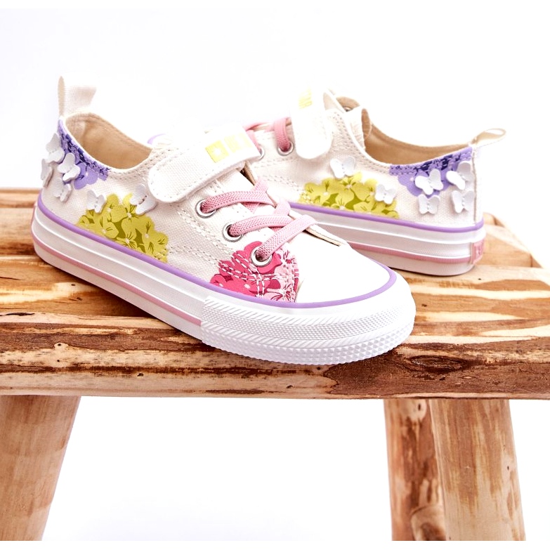 Lasten matalat tarranauhalliset tennarit Big Star LL374061 Valkoinen 2