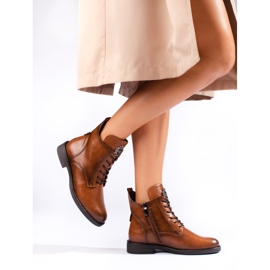 W. Potocki Potockin ruskeat tasaiset saappaat 1