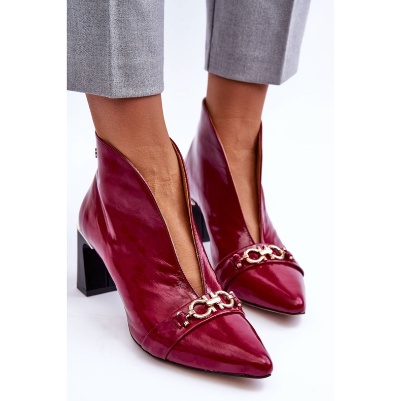 Nahkasaappaat kantapäällä Maciejka 05262-15 fuksia vaaleanpunainen 1