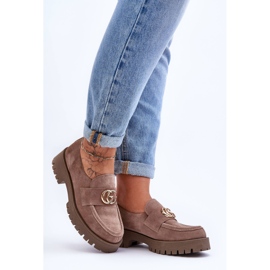 Laura Messi Naisten mokkanahkakengät, joissa on koristelu tumma beige Rosefalls 1