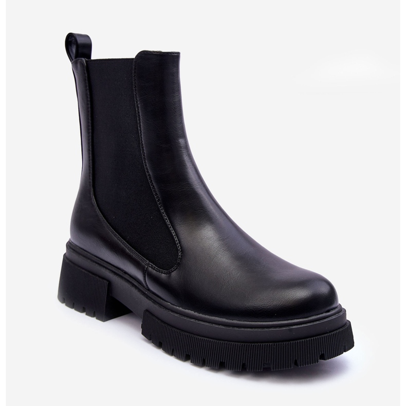 FD1 Klassiset nahkaiset jodhpur-saappaat, musta Isminna 2