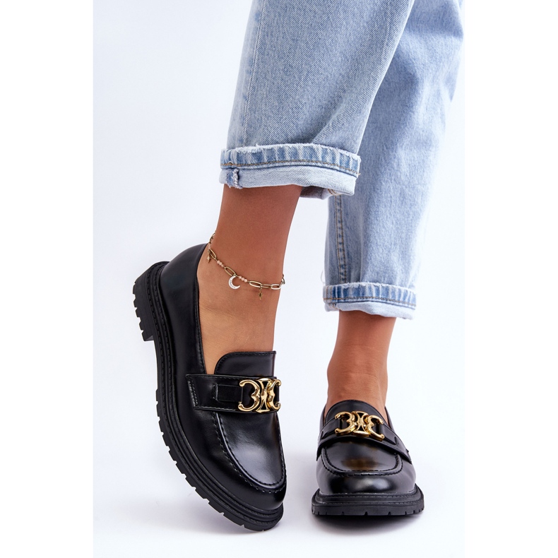 PS1 Naisten tasakorkoiset loaferit, mustat Sincias 2