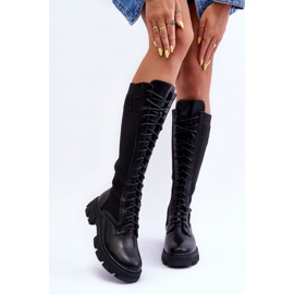 PS1 Litteät sukkasaappaat Musta Itona 2