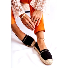 S.Barski Klassiset naisten mustat Slip-On Espadrilles Cersei 2