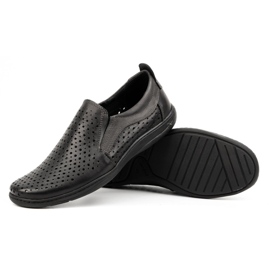 Olivier Harjatut miesten loaferit kesäksi 662 musta 1