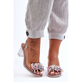 Koristetut muodikkaat sandaalit kantapäässä Harmaa S.Barski MR1037-23 1