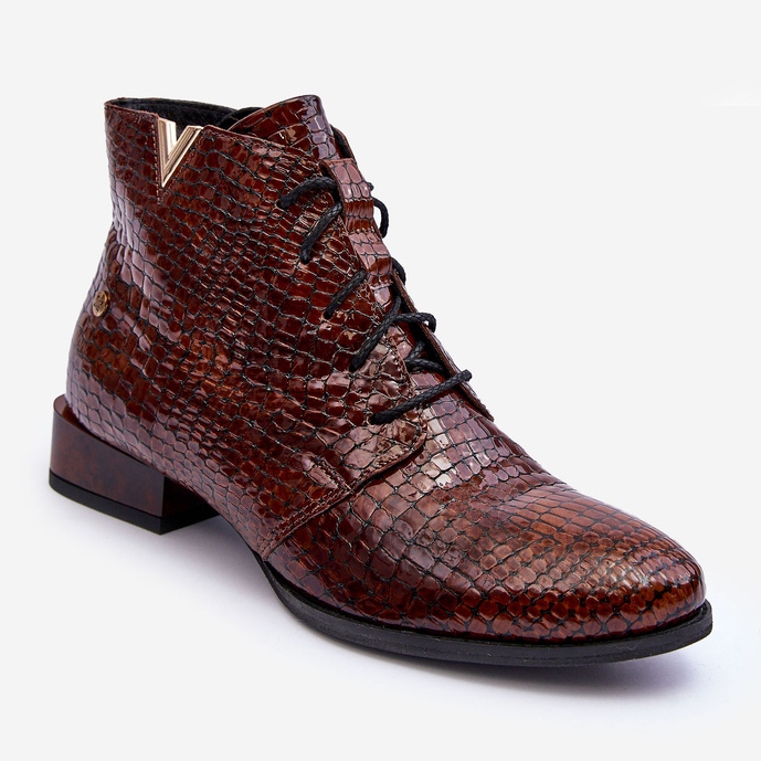 Naisten nahkasaappaat Maciejka 5743C-02 Ruskea 1