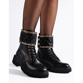 Shelovet naisten työntekijät tikattu koristeena musta 1