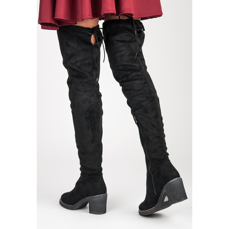 Seastar Korkeat mokkanahkasaappaat musta 1