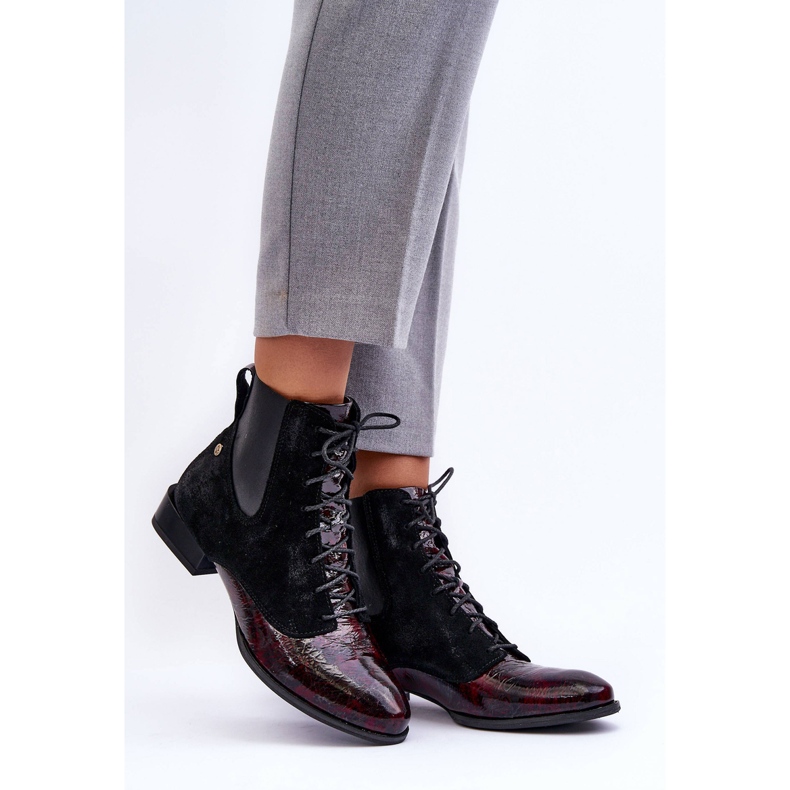 Maciejka nahkaiset tasakorkoiset saappaat 06200-08 musta 1