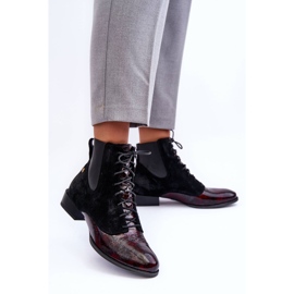 Maciejka nahkaiset tasakorkoiset saappaat 06200-08 musta 2