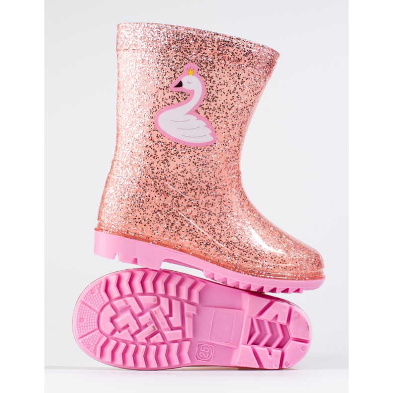High Glitter Girls' Shelovet sadesaappaat, vaaleanpunainen 2
