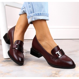 Vinceza 58162 viininpunaiset litteät kengät ketjulla punainen 1