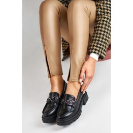 La.Fi Mustat mokasiinit eko-nahasta valmistetulla alustalla 2