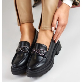 La.Fi Mustat mokasiinit eko-nahasta valmistetulla alustalla 1