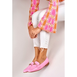 Vaaleanpunaiset litteät kengät vaaleanpunainen 2