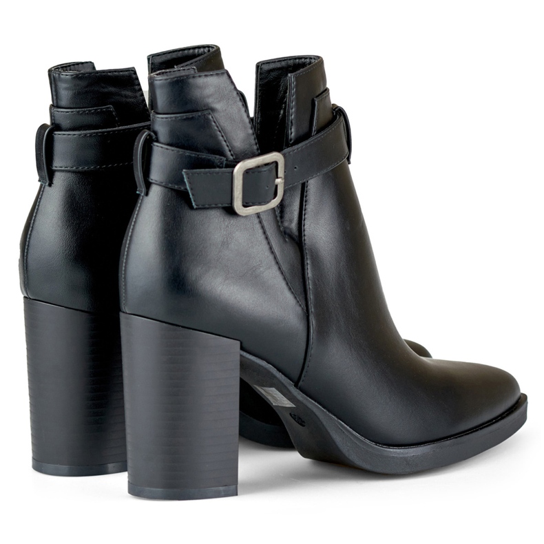 Naisten mustat leikatut saappaat tolppassa beige 1