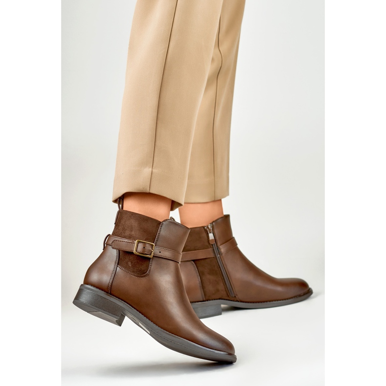 Naisten ruskeat vapaa-ajan saappaat 1