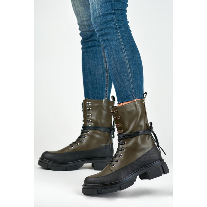 Garlin naisten korkeasidottu saappaat musta 2