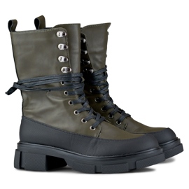 Garlin naisten korkeasidottu saappaat musta 1