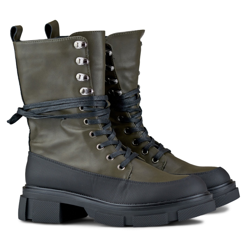 Garlin naisten korkeasidottu saappaat musta 1