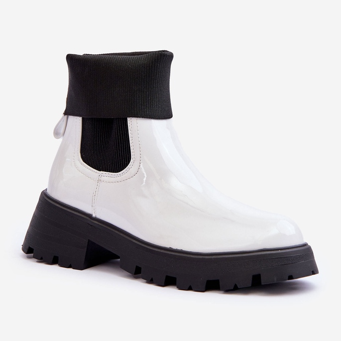 Naisten lakatut jodhpur-saappaat, valkoiset Pavo valkoinen 1