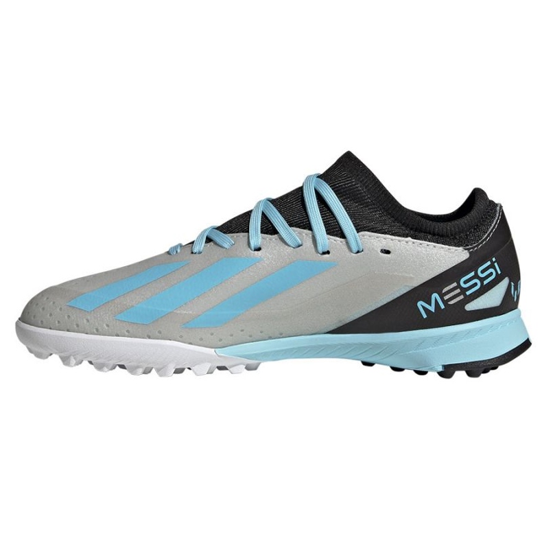 Adidas X Crazyfast Messi.3 Tf Jr IE4073 jalkapallokengät harmaa harmaan sävyjä 1