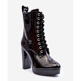 Mustat Lolis Patenttikorkokengät 1