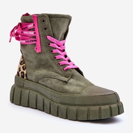 Naisten mokkanahka nilkkurit, vihreä kosketin 1