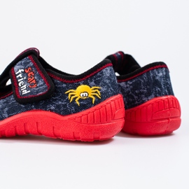 Shelovetin mustat ja punaiset hämähäkkitossut sininen 1