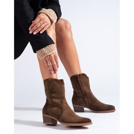 Shelovet mustat mokkanahkaiset cowboysaappaat ruskea 1