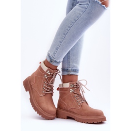 Naisten nahkaiset Lämpimät Trappers Pinkit Poles vaaleanpunainen 2